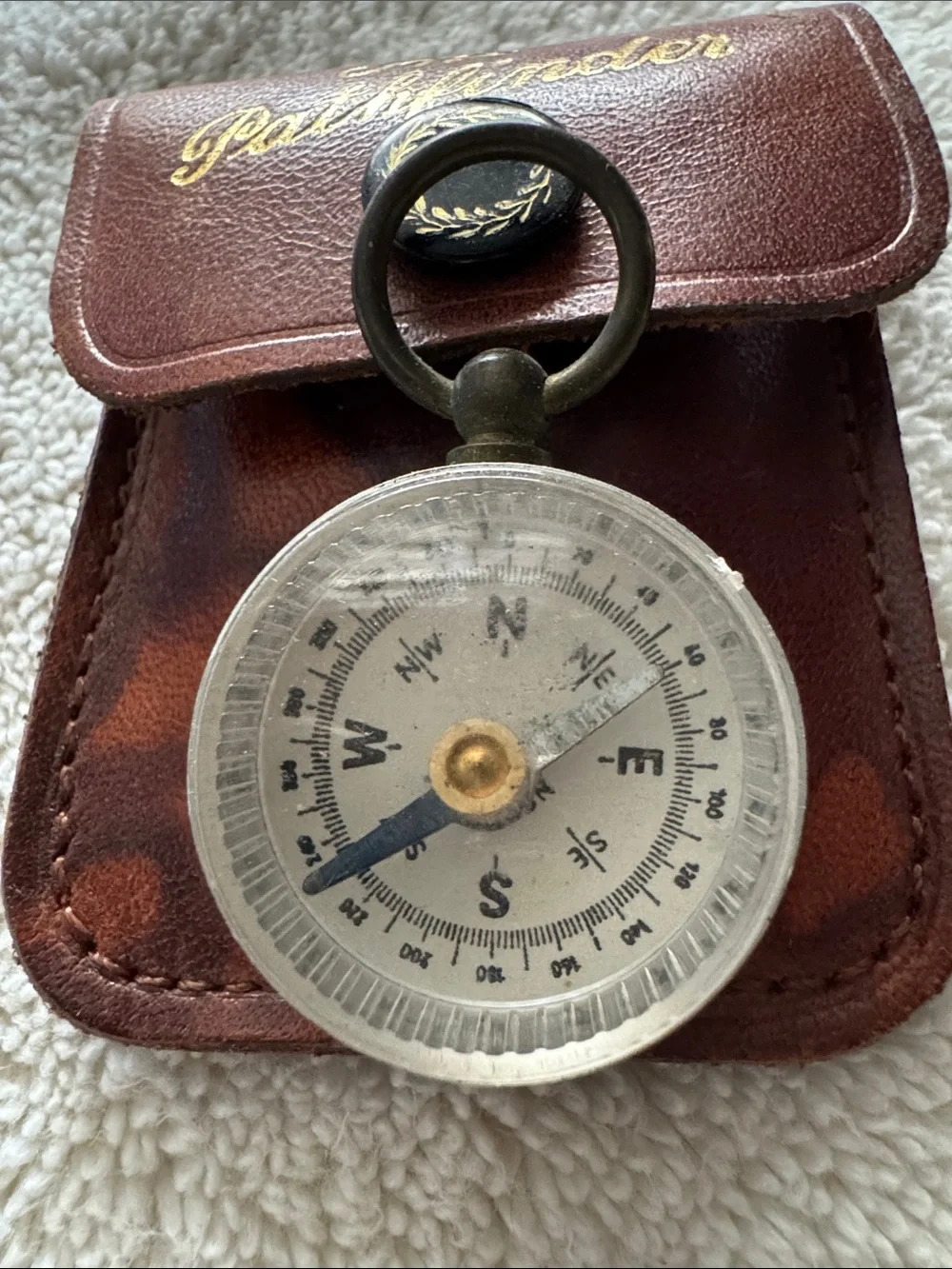 Compass in Leather Pouch - Sheerness “The Pathfinder”